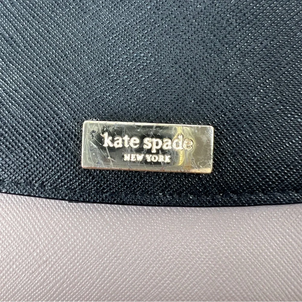 Kate Spade Laurel Way Winni Wallet Crossbody Two-Tone Black Almondine